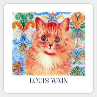 Cat Drawing - Louis Wain Sticker
